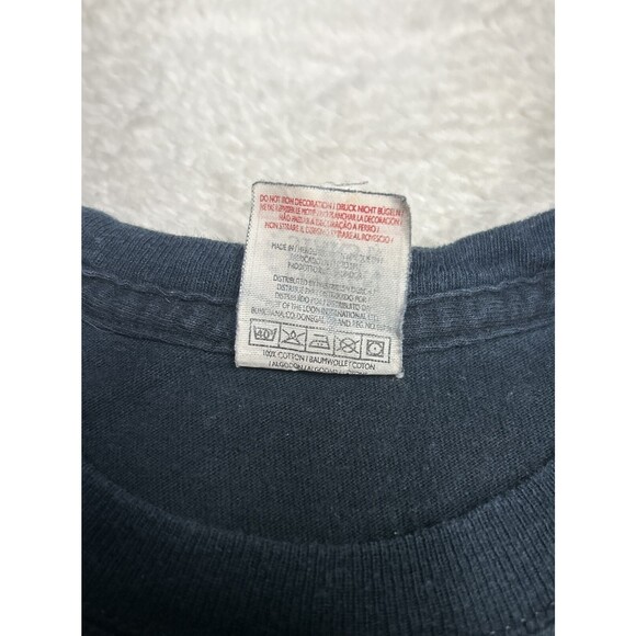 Vintage 90s Deutschland Germany Graphic T-Shirt Black Size Large Screen Stars - Picture 4 of 7